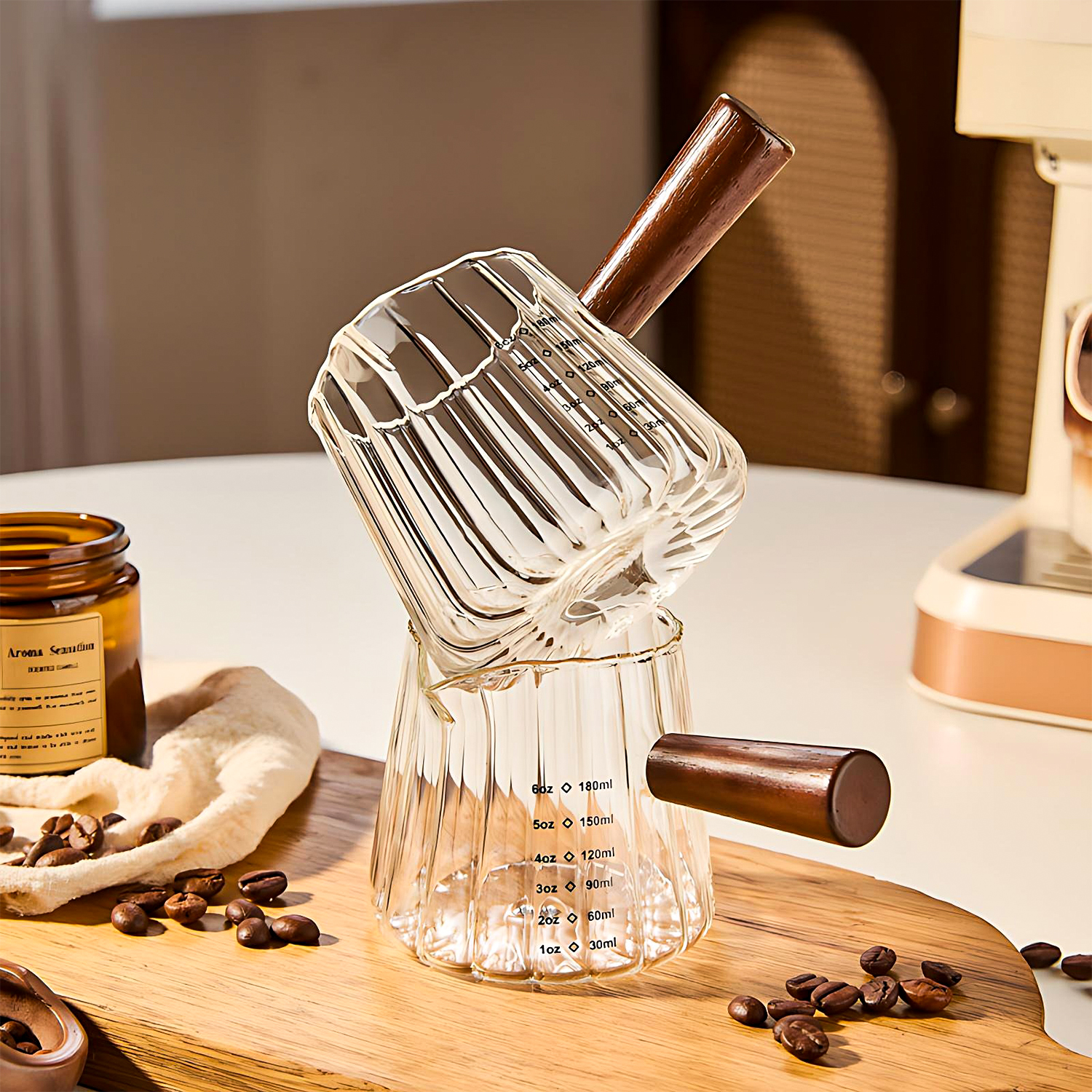 Coffee Bean Scale - OANKR 6 oz Glass Measuring Cups