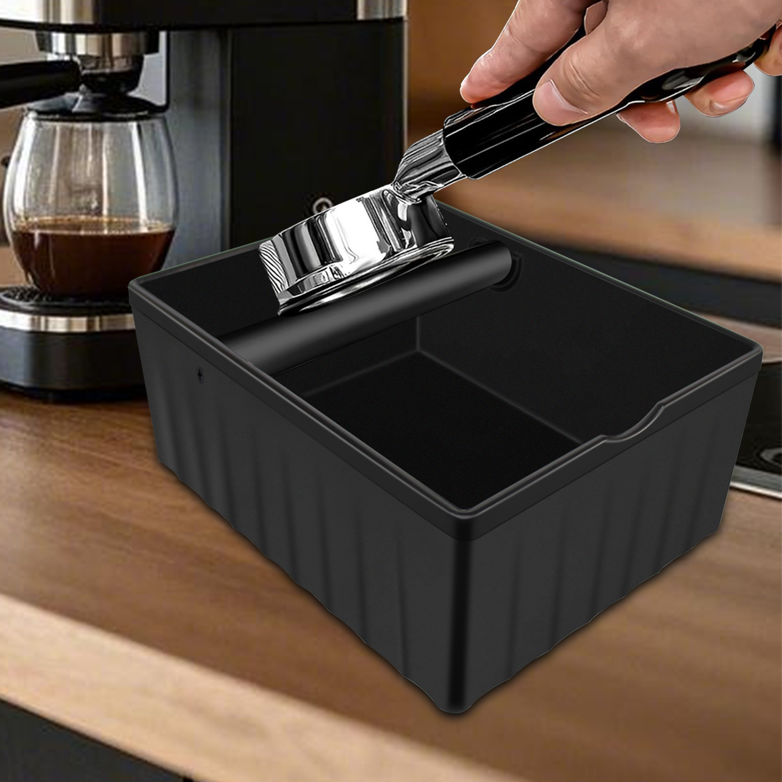 Coffee Tea Espresso - Espresso tapping box, coffee grounds tapping