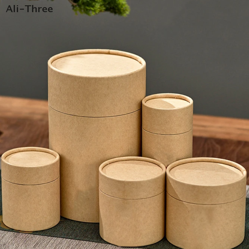 Coffee Tea Containers - 1PCS Kraft Paperboard Tubes Round Essential