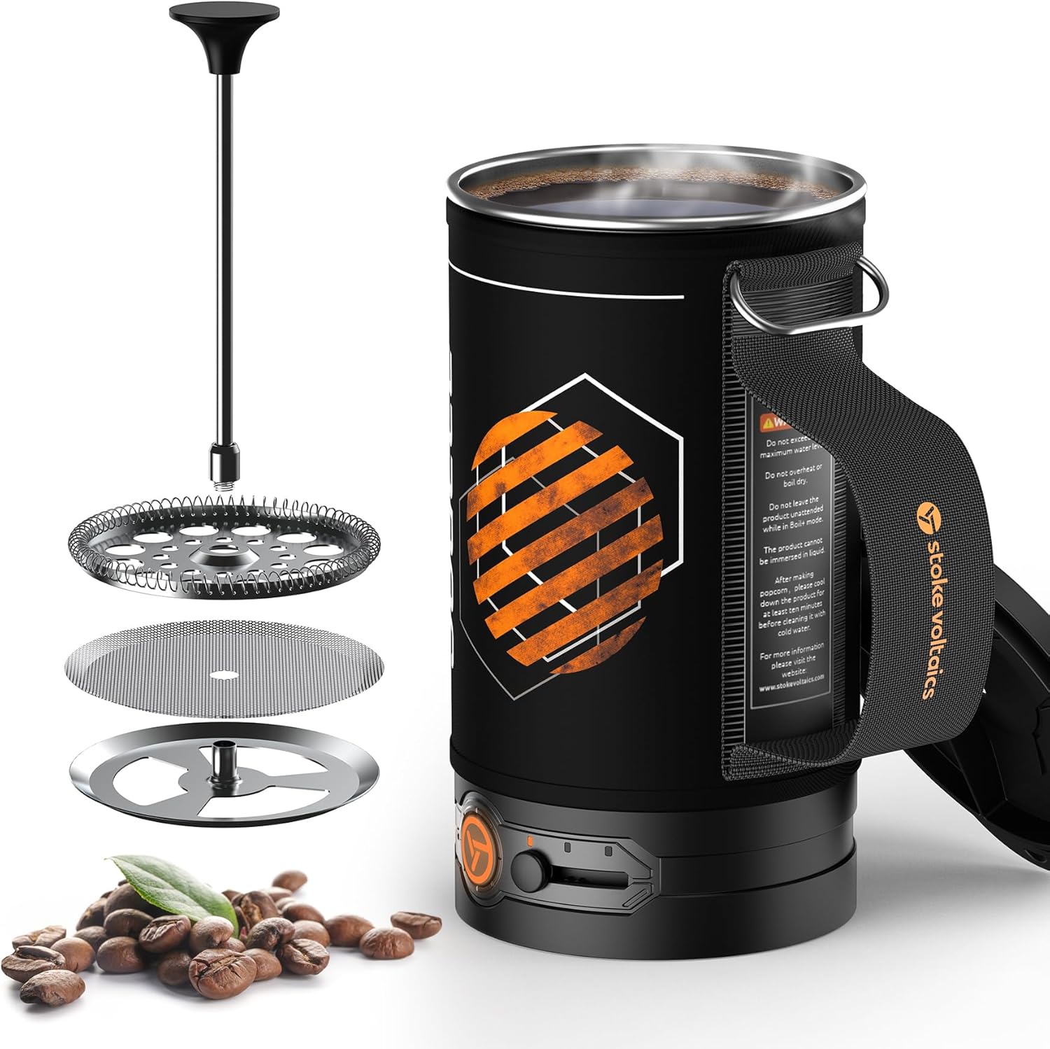 French Press Coffee & Tea - Electric French Press Coffee Maker, 120V