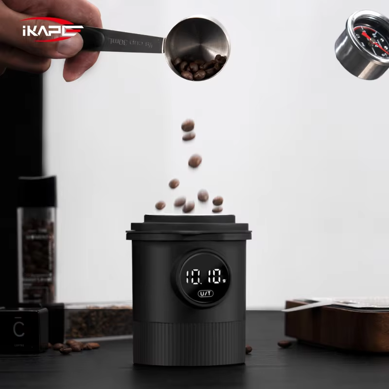 Coffee Bean Scale - IKAPE Rechargeable Espresso Measuring Cup, 2-in-1