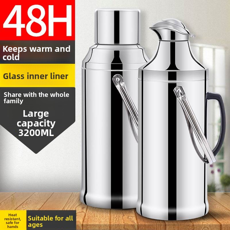 Tea And Coffee Kettle - Household Stainless Steel Glass Water Bottle