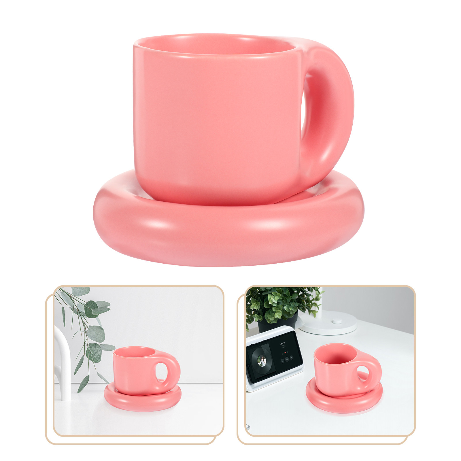 Water Tea And Coffee - Ceramic Coffee Cup Set Retro Household