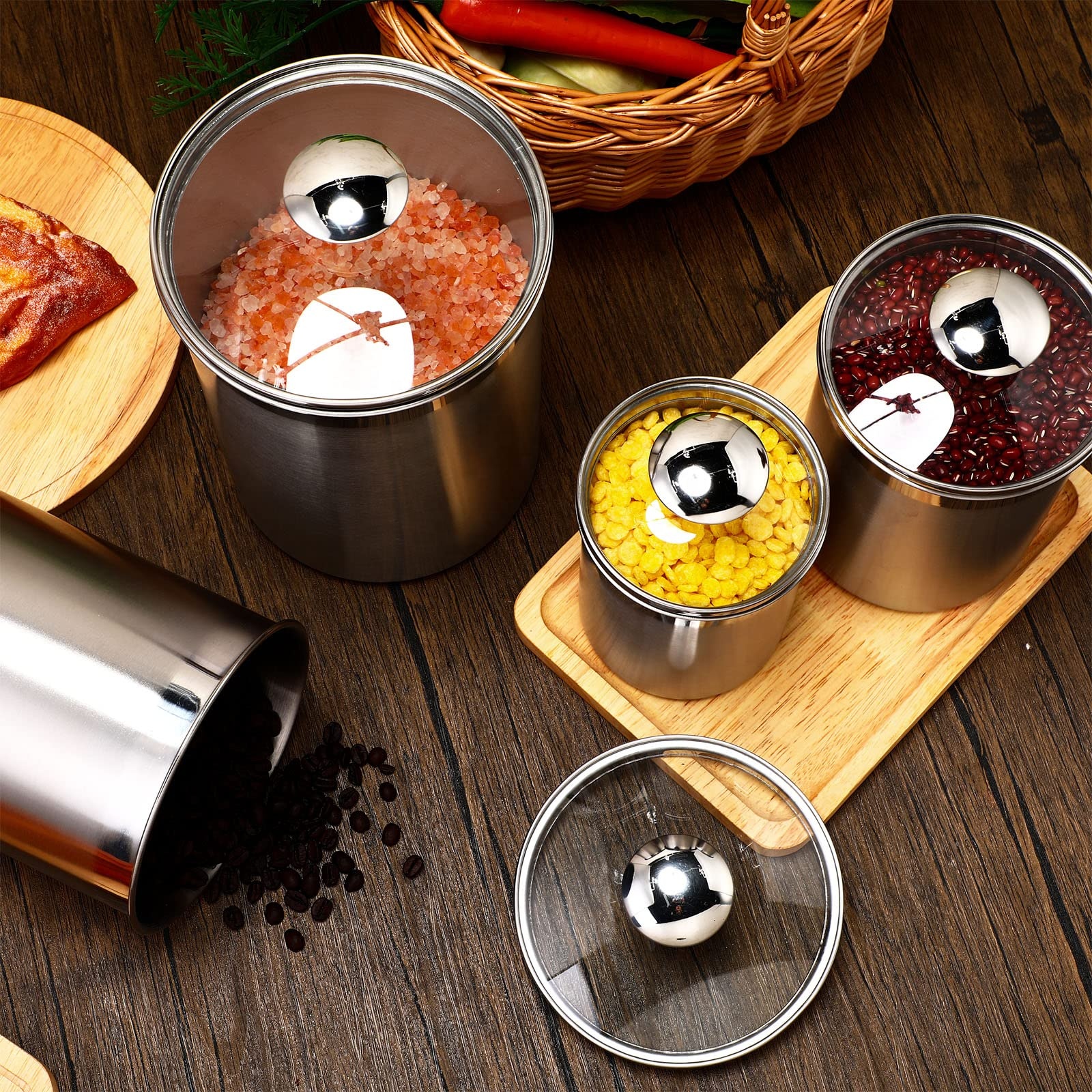 Coffee Tea Containers - Food Storage Containers Tea Coffee Sugar