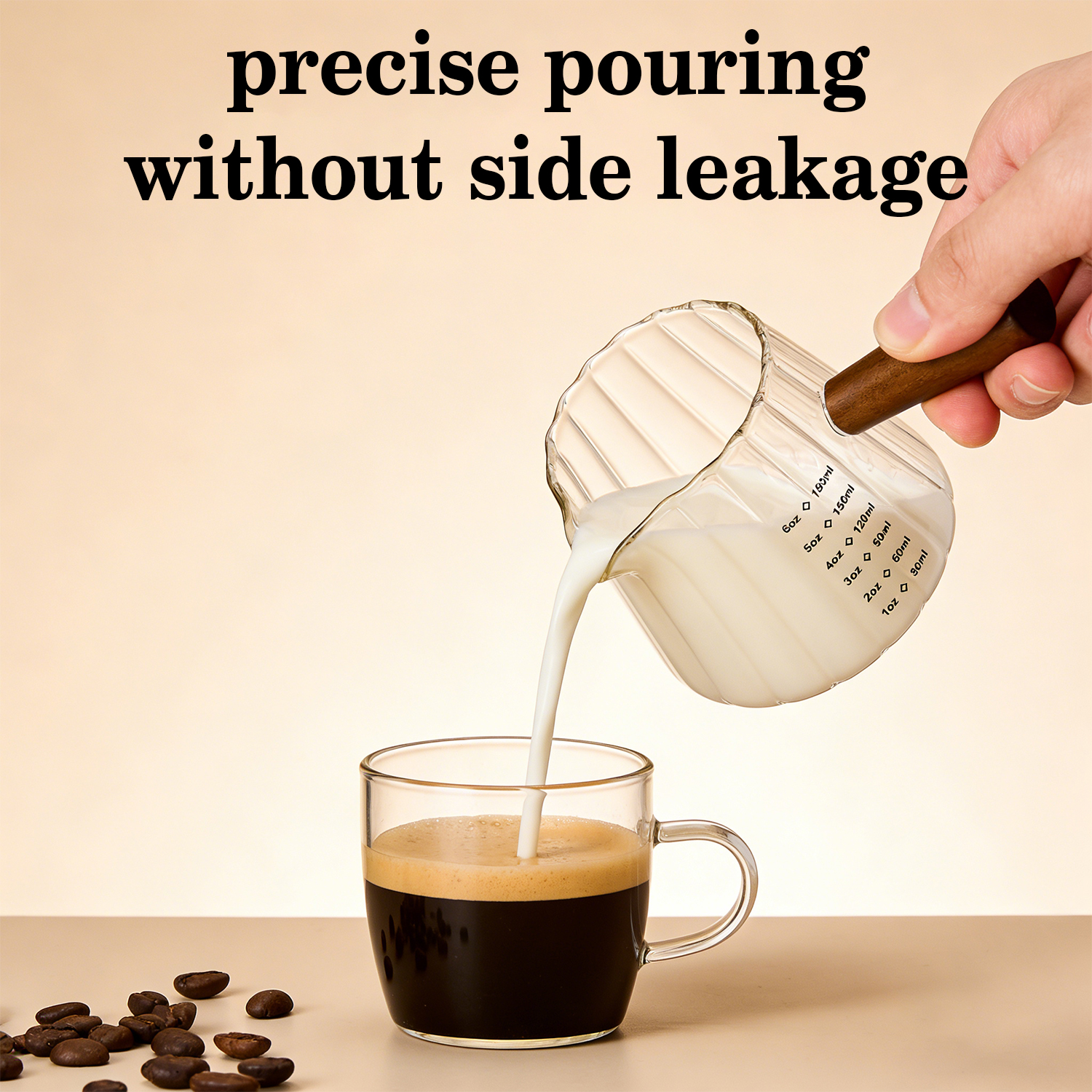 OANKR 6 oz Glass Measuring Cup - Coffee Bean Scale reseña y precio