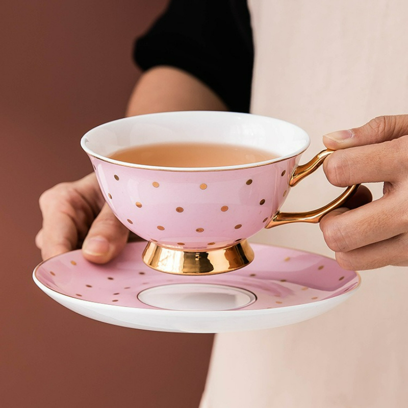 Ceramic Pink Coffee Mugs with  - Water Tea And Coffee reseña y precio