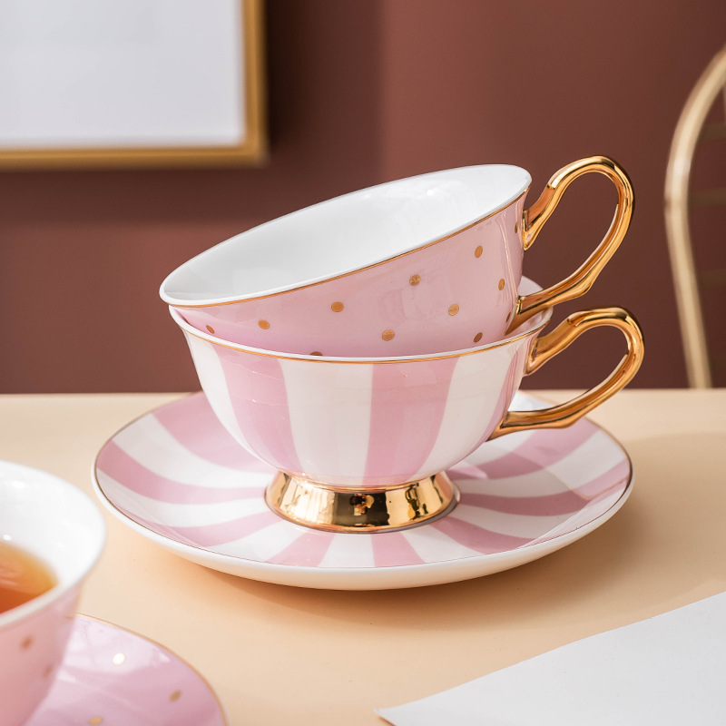Ceramic Pink Coffee Mugs with  - Water Tea And Coffee reseña y precio