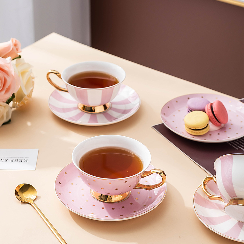 Ceramic Pink Coffee Mugs with  - Water Tea And Coffee reseña y precio