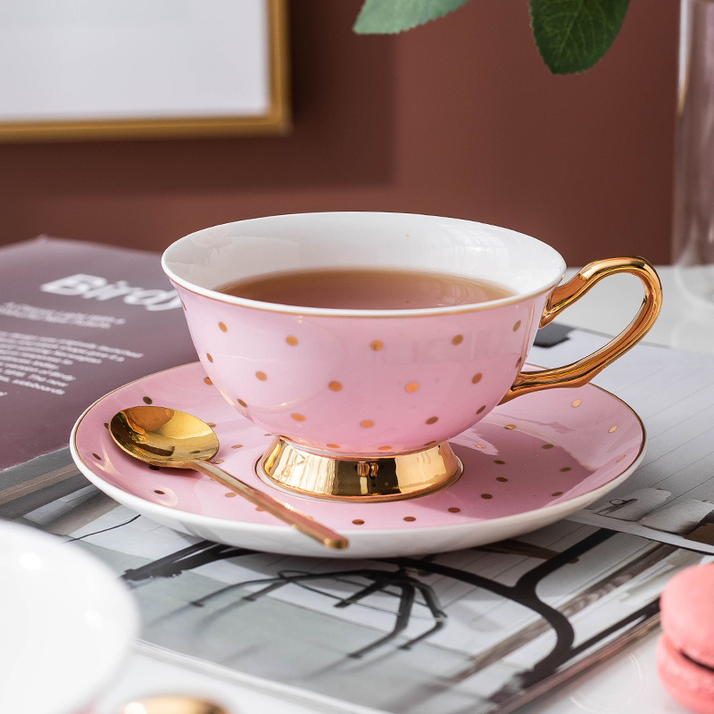 Ceramic Pink Coffee Mugs with  - Water Tea And Coffee reseña y precio