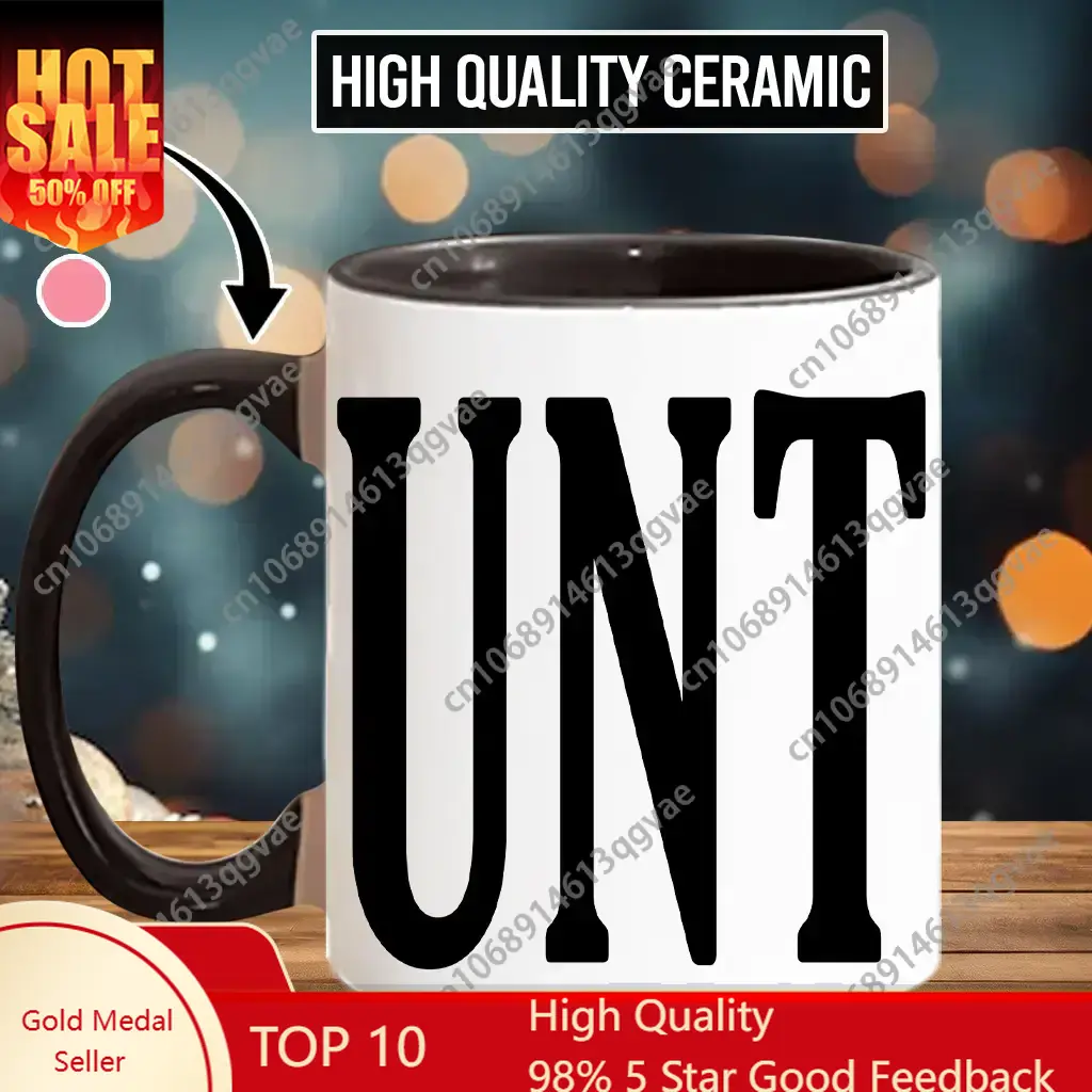 Funny UNT with handle Coffee M - Coffee Tea Joke reseña y precio