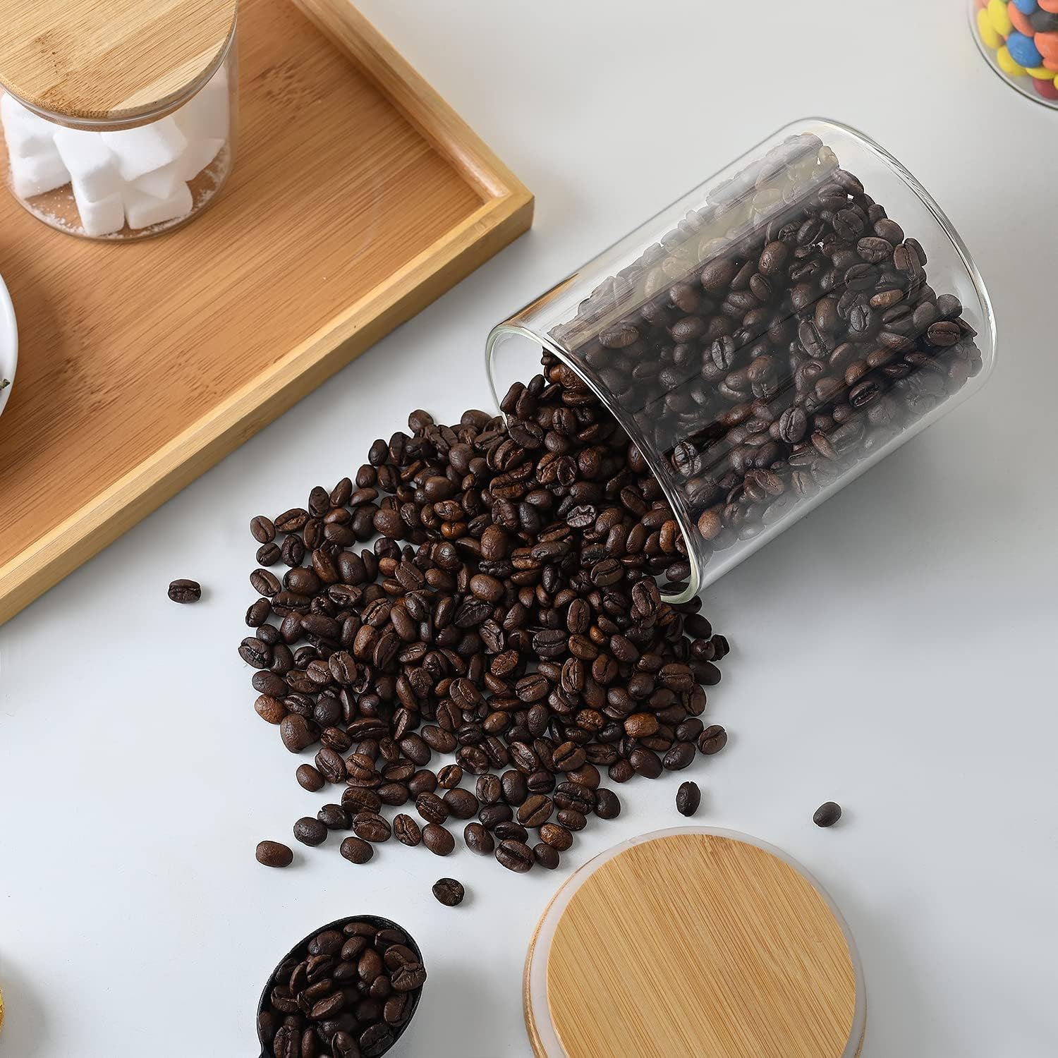 umieo Glass Food Storage Conta - Coffee Tea Containers reseña y precio