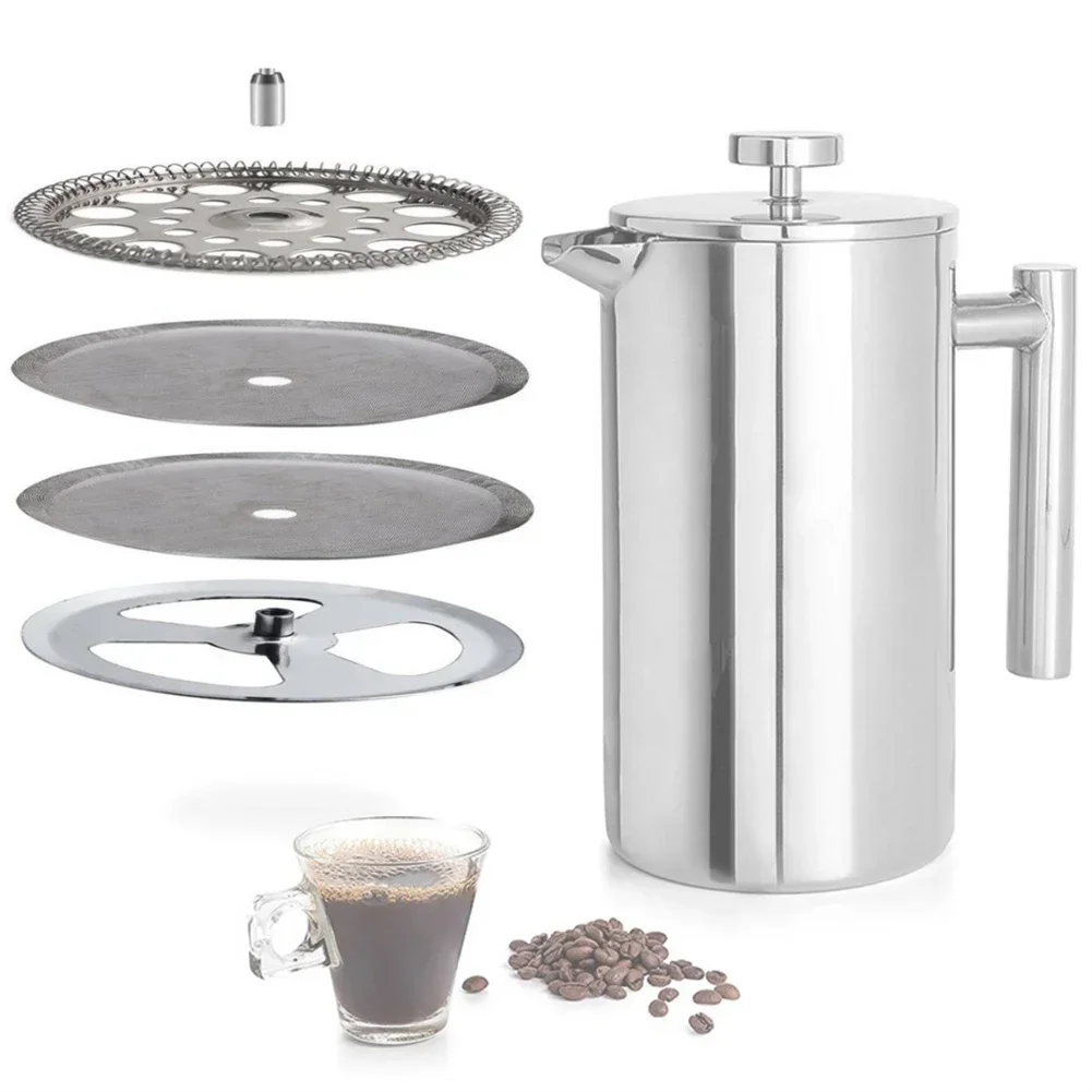 4 Pcs Stainless Steel French P - French Press Coffee & Tea reseña y precio