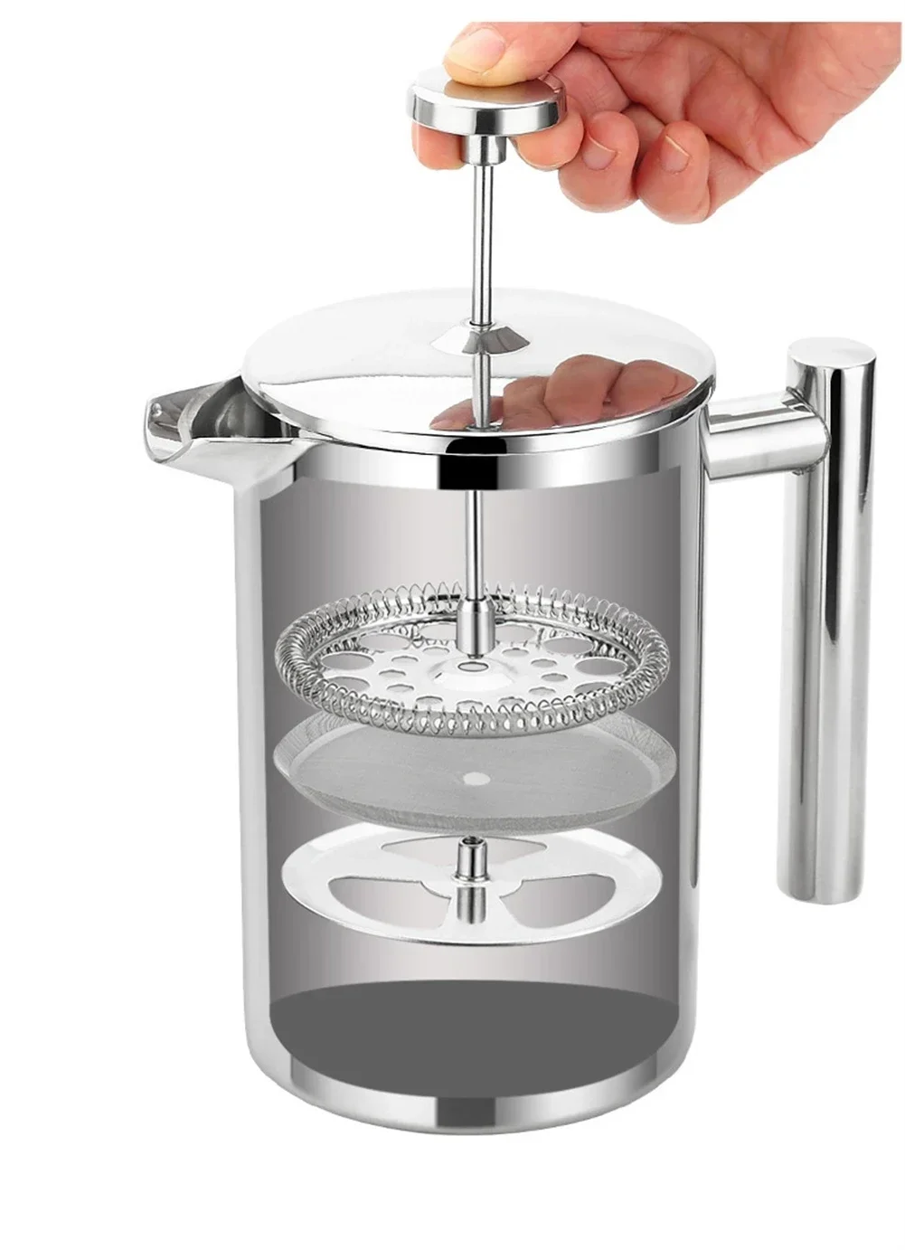 4 Pcs Stainless Steel French P - French Press Coffee & Tea reseña y precio