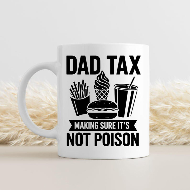 Personalize Dad Tax Ceramic Co - Coffee Tea Joke reseña y precio