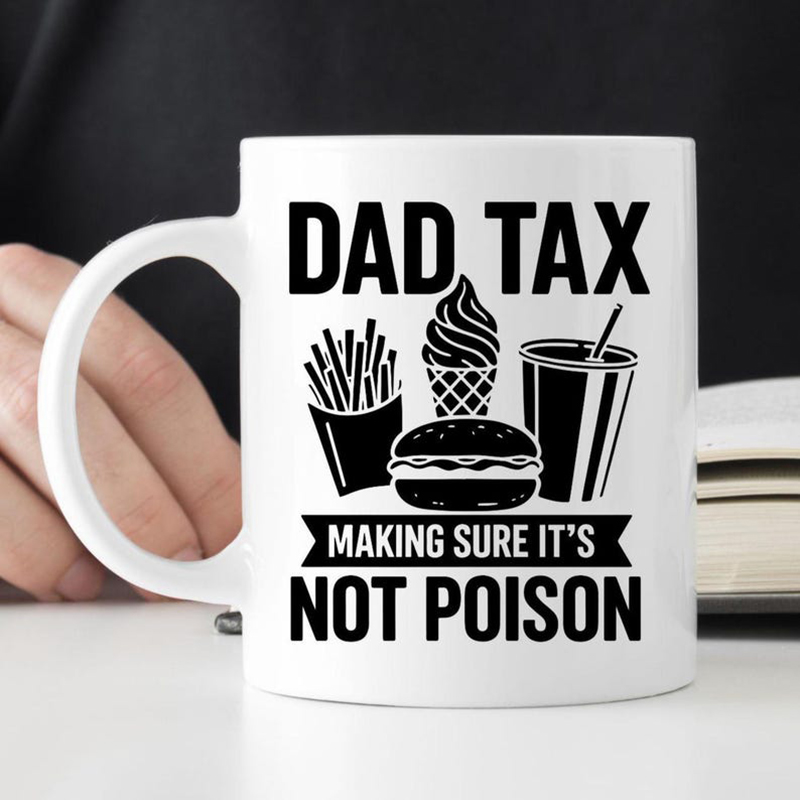 Personalize Dad Tax Ceramic Co - Coffee Tea Joke reseña y precio