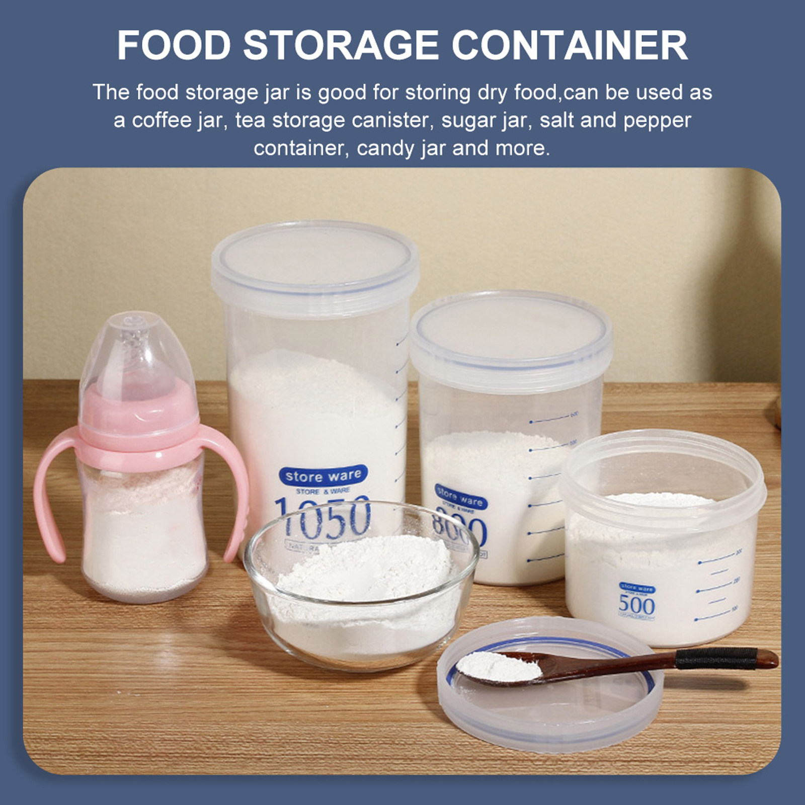 2Pcs Protein Powder Storage Ca - Coffee Tea Containers reseña y precio