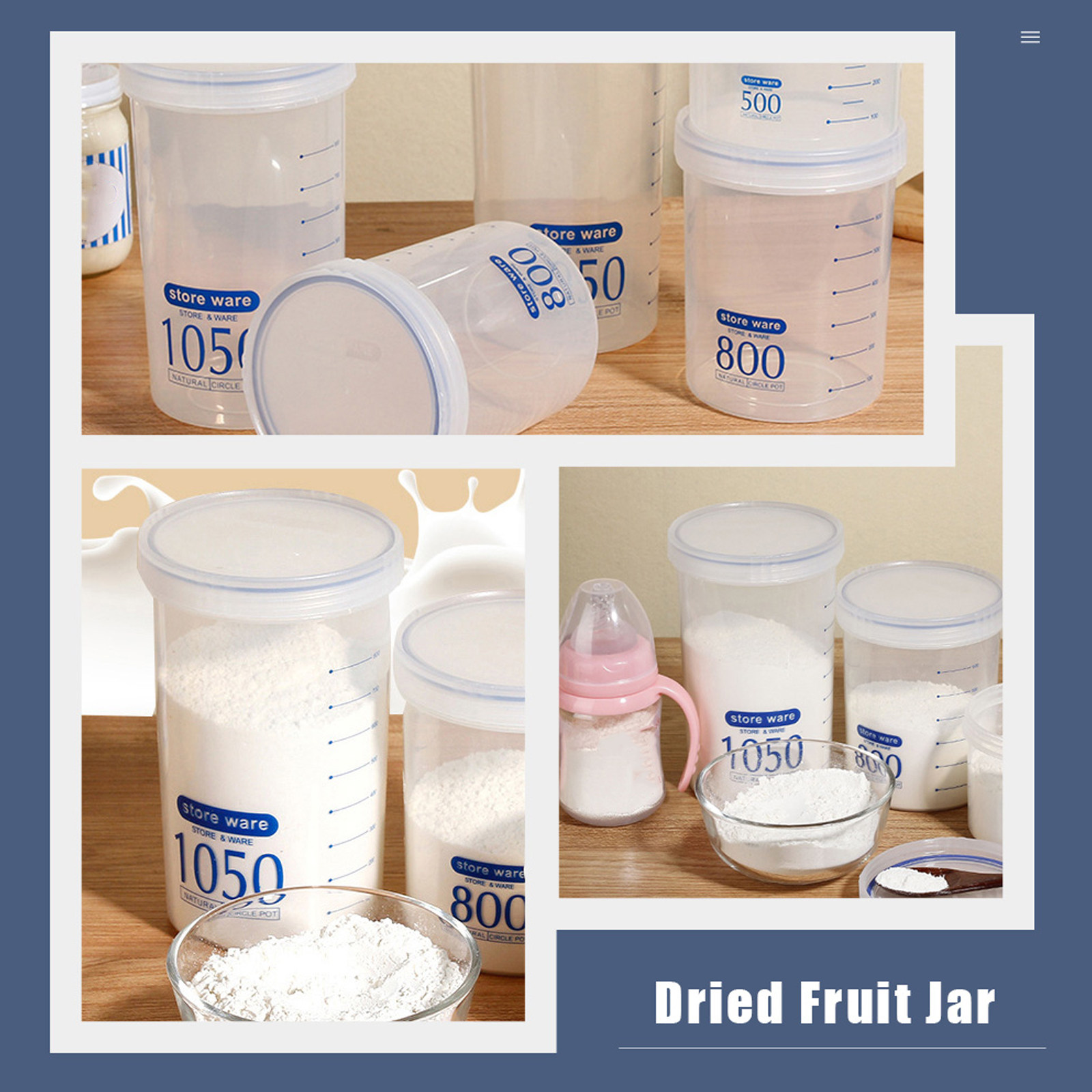 2Pcs Protein Powder Storage Ca - Coffee Tea Containers reseña y precio