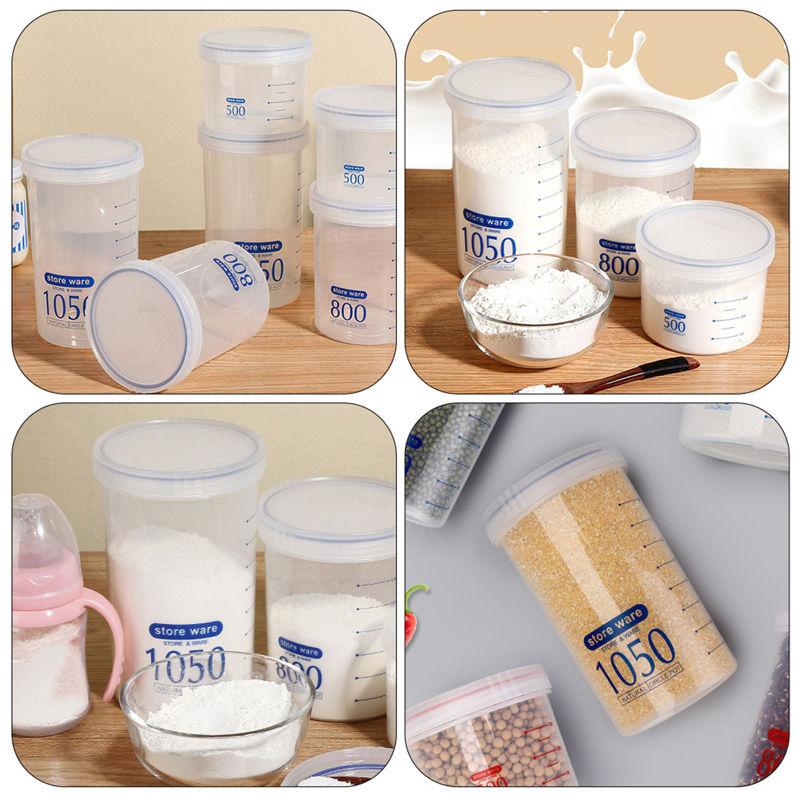 2Pcs Protein Powder Storage Ca - Coffee Tea Containers reseña y precio