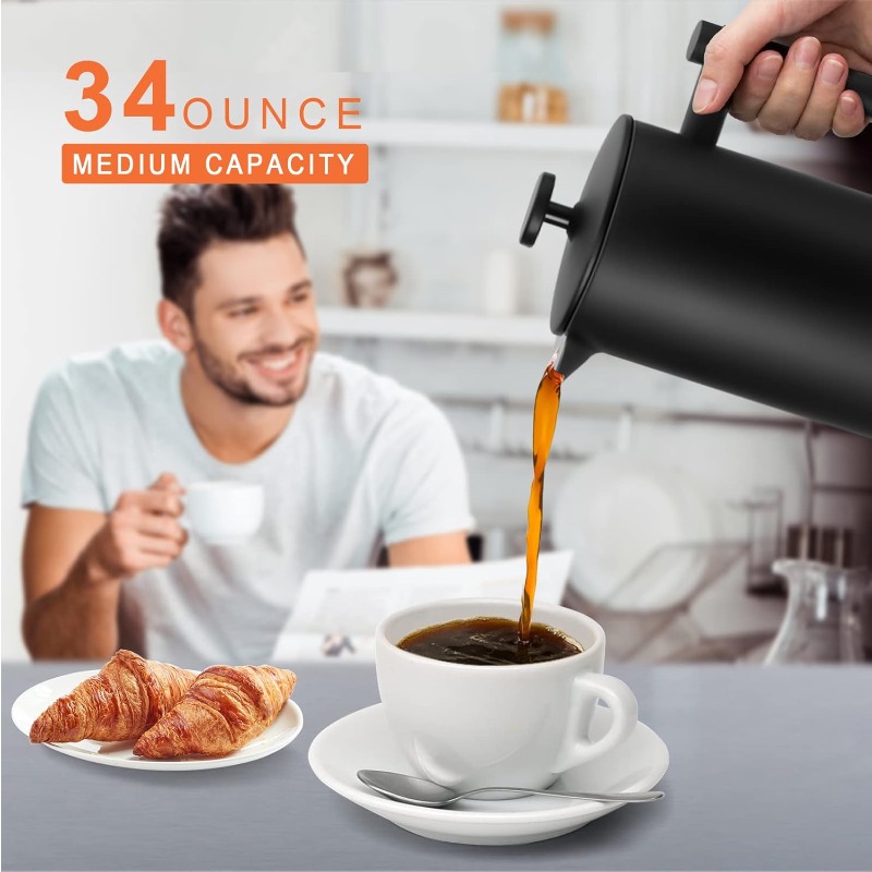 French Press Coffee Maker 34 O - French Press Coffee & Tea reseña y precio