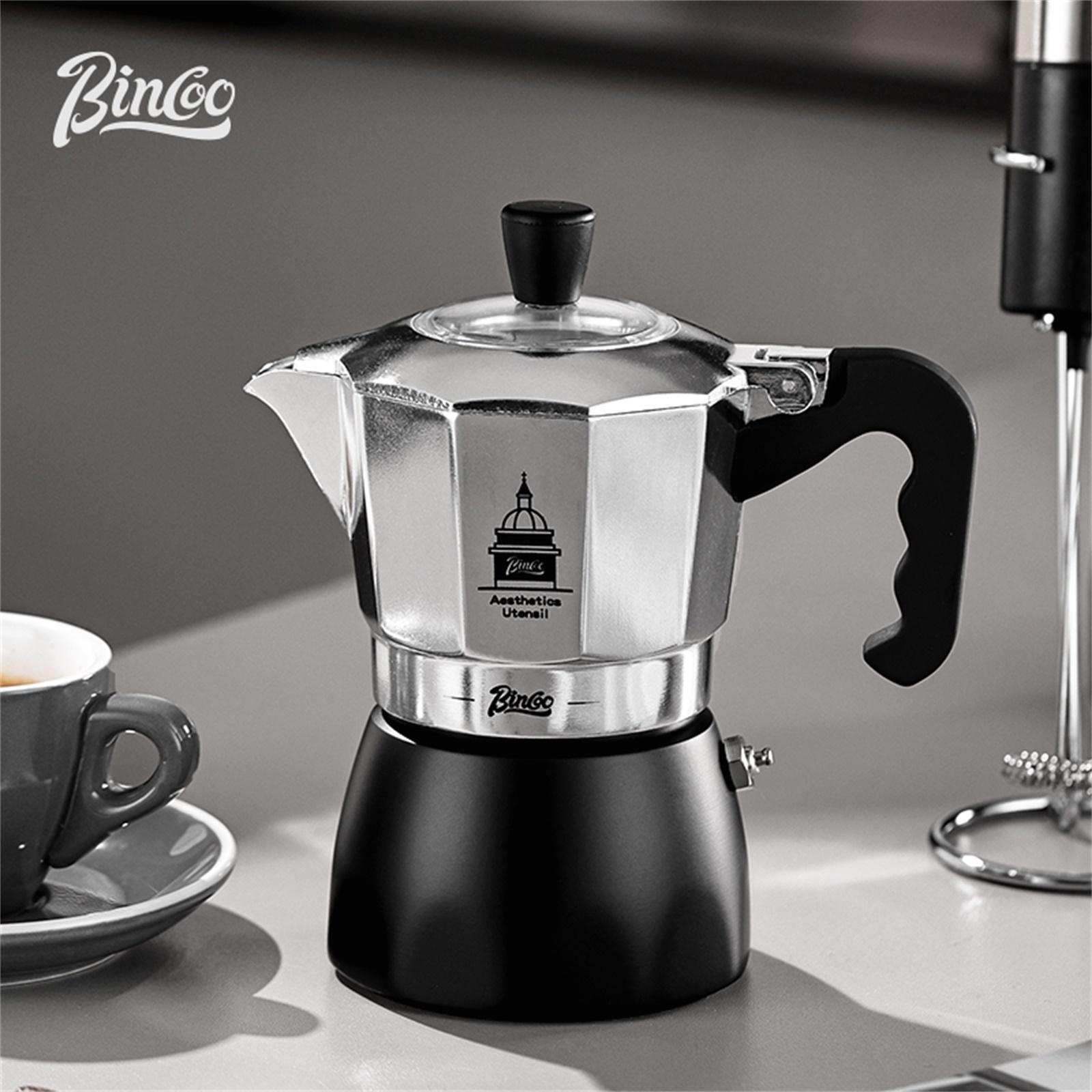 BINCOO Double Valve Moka Pot，E - Coffee Tea Espresso reseña y precio