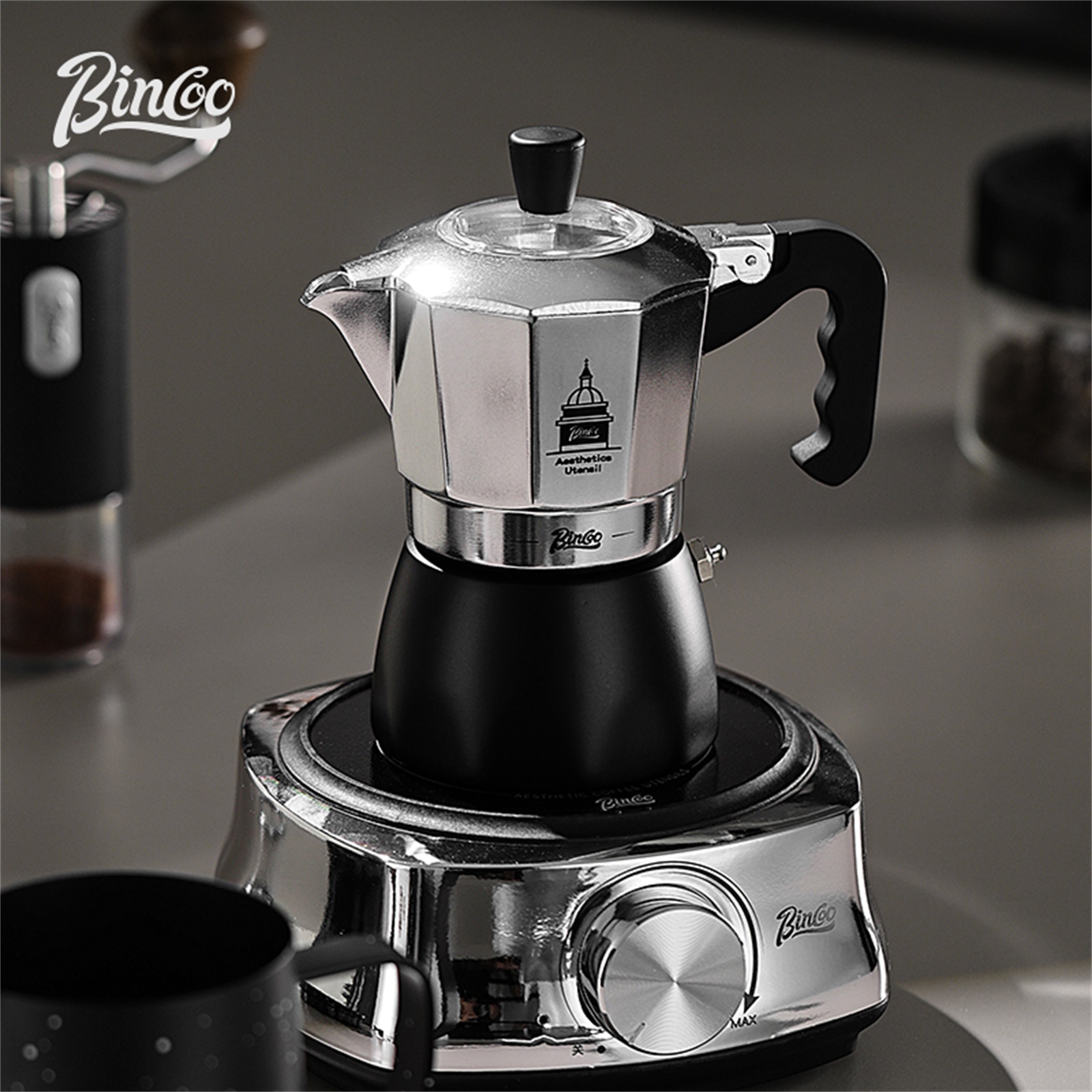 BINCOO Double Valve Moka Pot，E - Coffee Tea Espresso reseña y precio