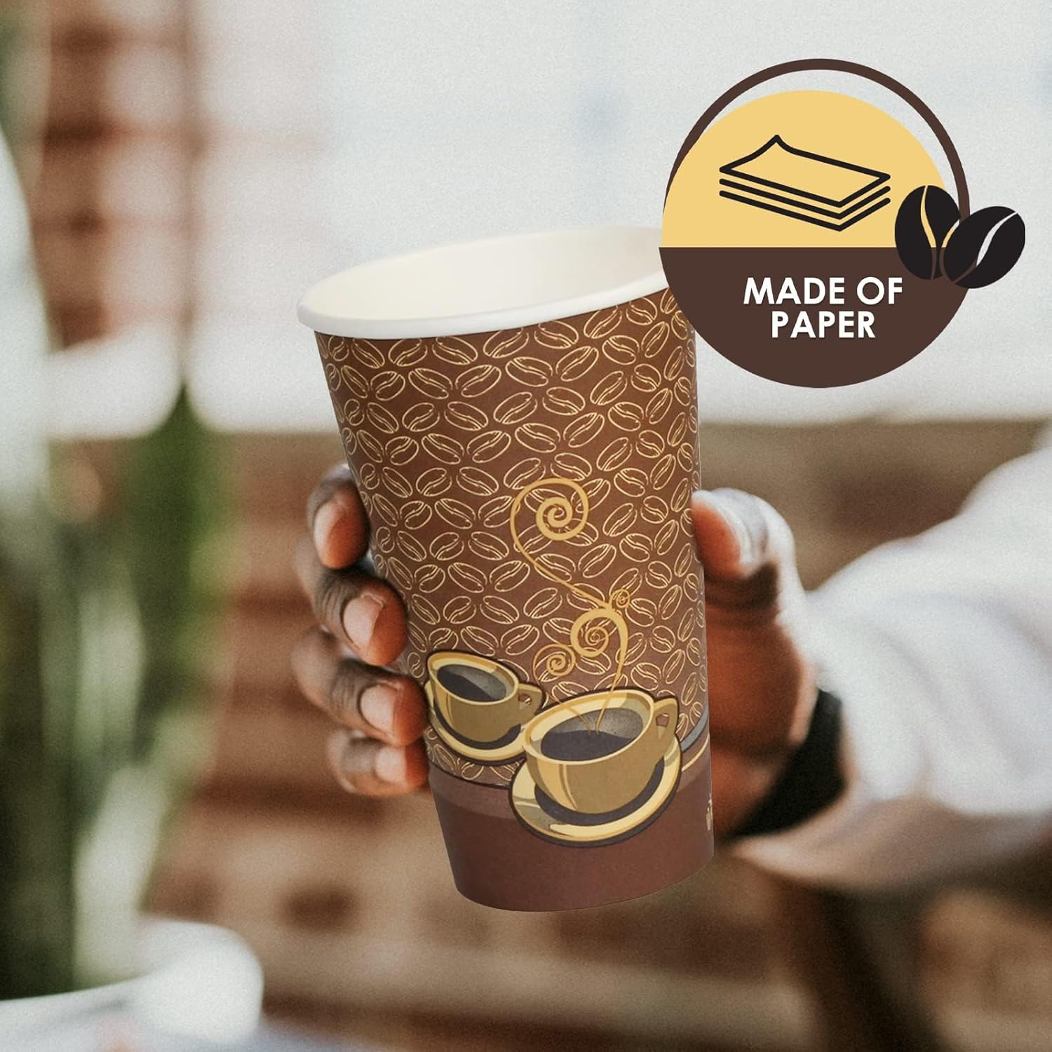 Disposable Coffee Cups 16oz, S - Coffee Tea & Espresso Appliances reseña y precio