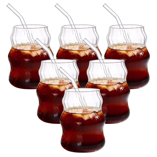 6 Pcs 19oz Glass Coffee Cup Se - Coffee Tea & Espresso Appliances reseña y precio