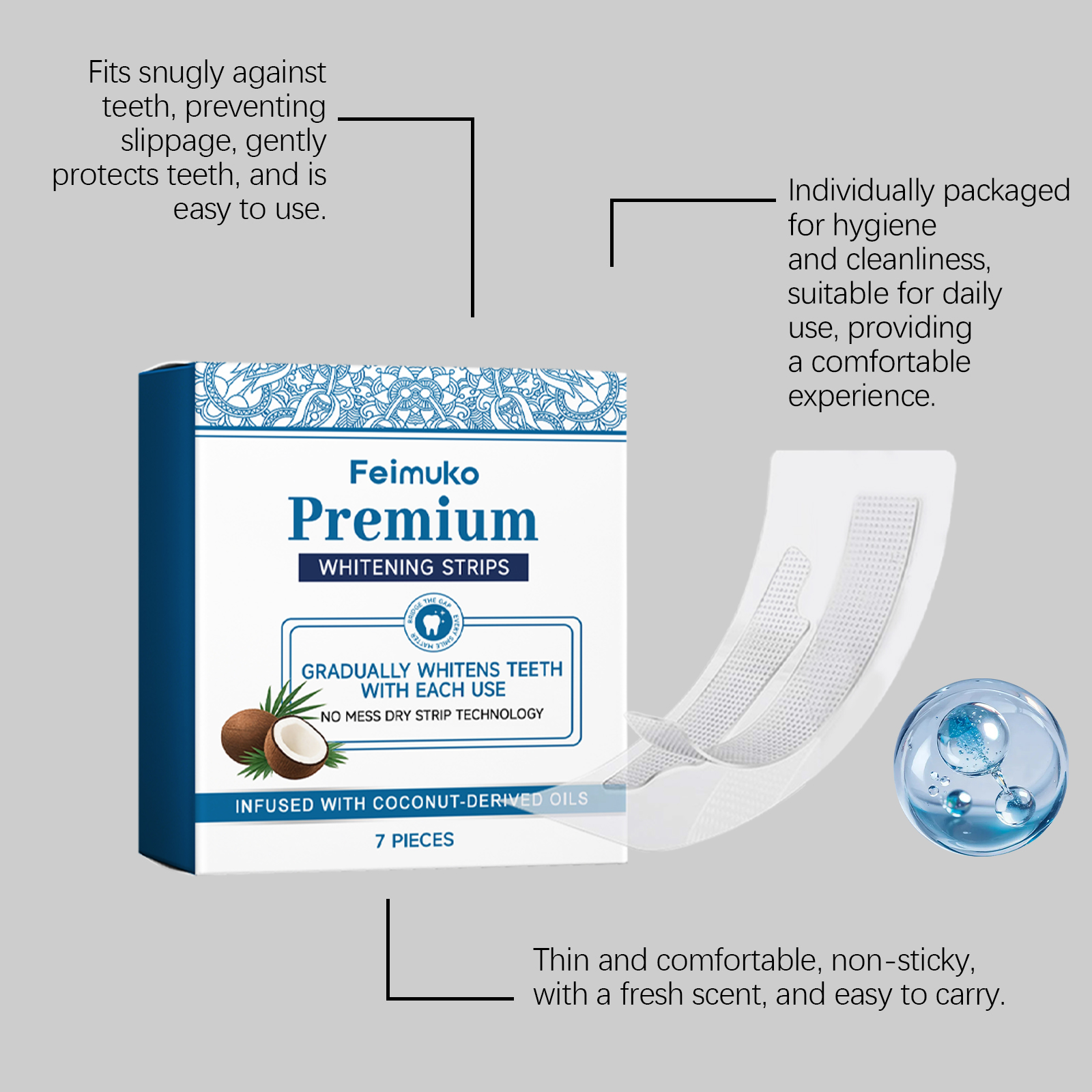 Teeth Stains Removal Strips De - Coffee Tea Unit reseña y precio