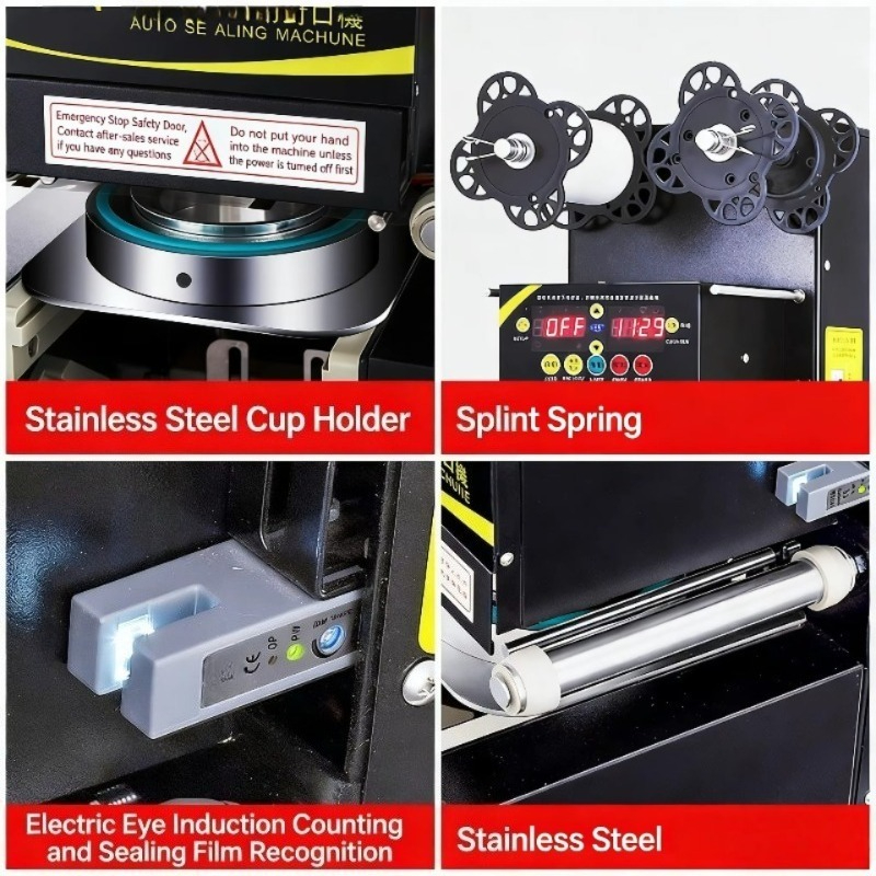 Automatic Plastic Cup Sealing  - Coffee Tea & Company reseña y precio