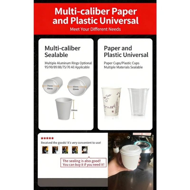 Automatic Plastic Cup Sealing  - Coffee Tea & Company reseña y precio