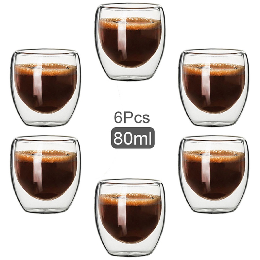Double Walled Glass Coffee Mug - Coffee Tea Sugar Set reseña y precio