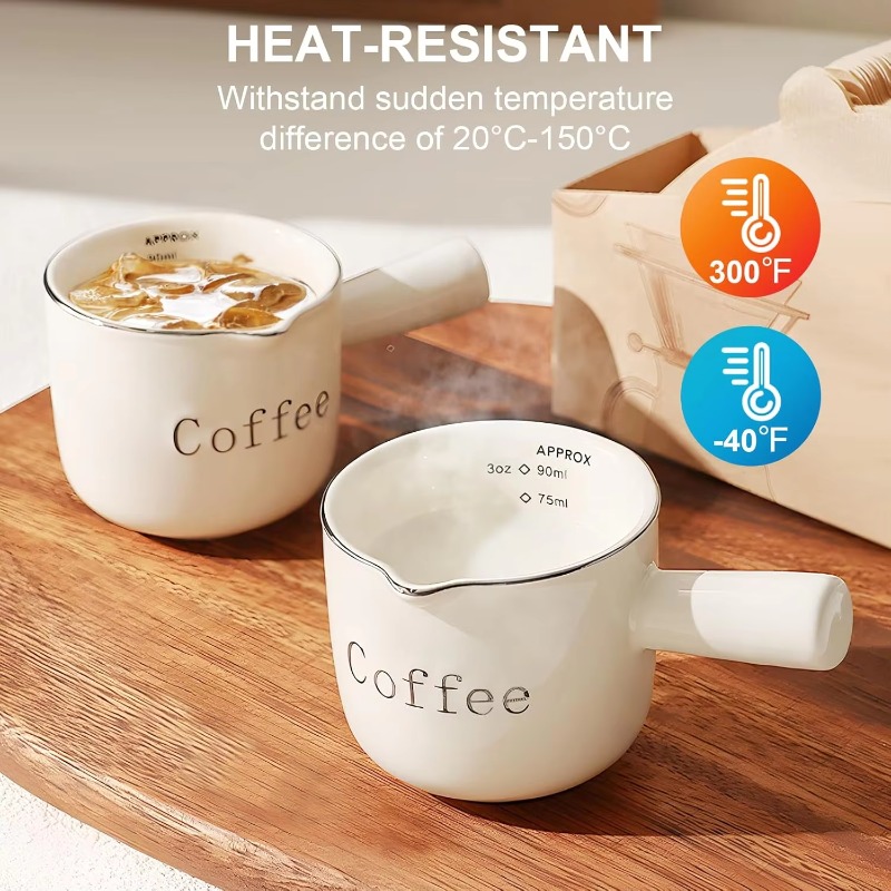 Mini Ceramic Coffee Cup with H - Coffee Tea Espresso reseña y precio