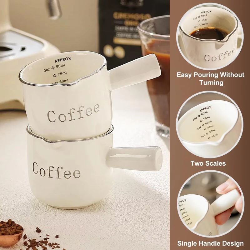 Mini Ceramic Coffee Cup with H - Coffee Tea Espresso reseña y precio