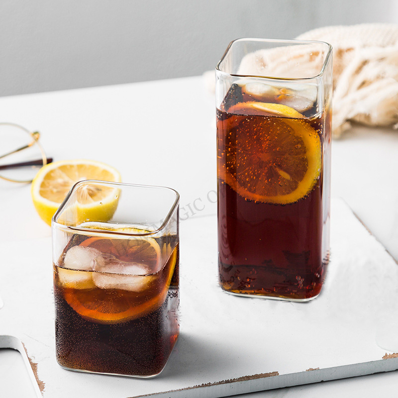 6/4/2/1Pcs Square Glass Cup Co - Water Tea And Coffee reseña y precio