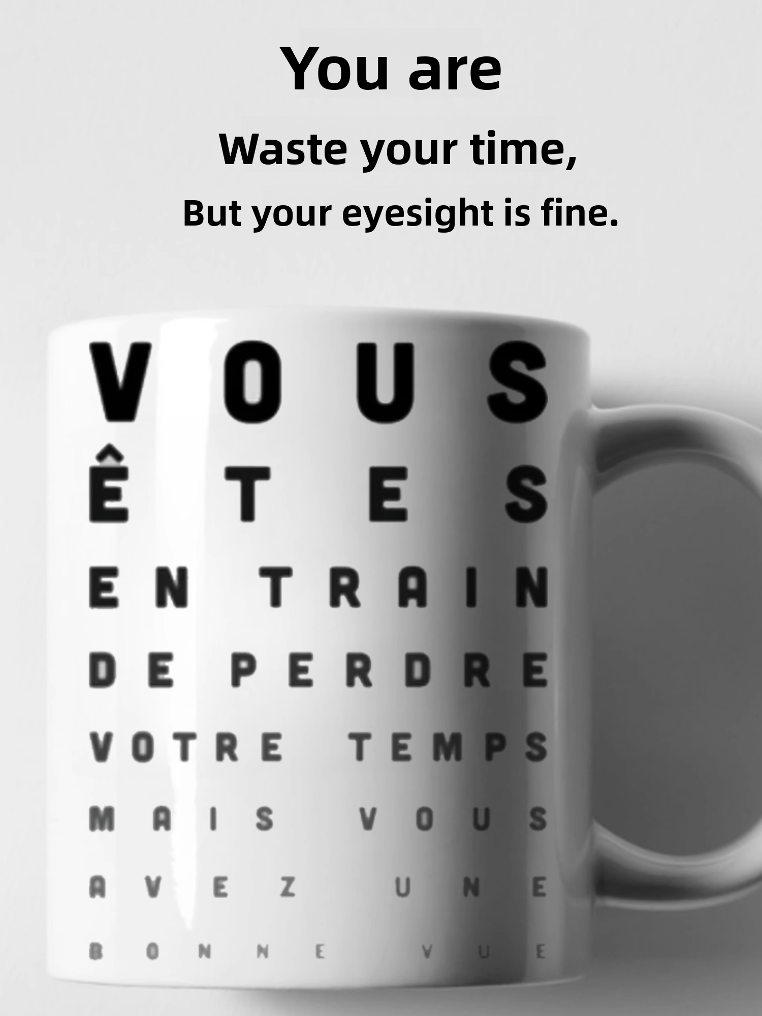 French Language Joke Ceramic M - Coffee Tea Joke reseña y precio