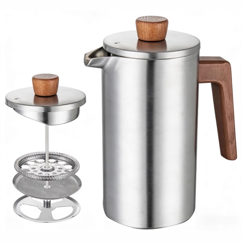 JUSTINLAU 1000ml Stainless Ste - French Press Coffee & Tea reseña y precio