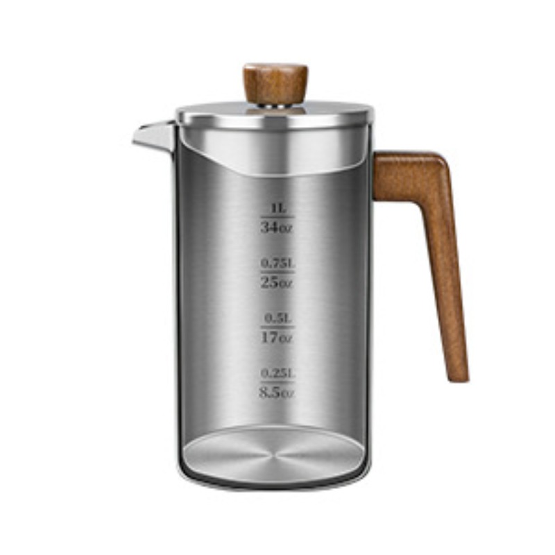 JUSTINLAU 1000ml Stainless Ste - French Press Coffee & Tea reseña y precio