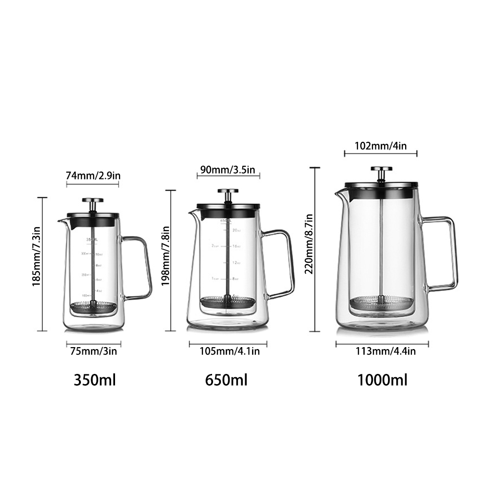 Double Layers French Press Pot - French Press Coffee & Tea reseña y precio