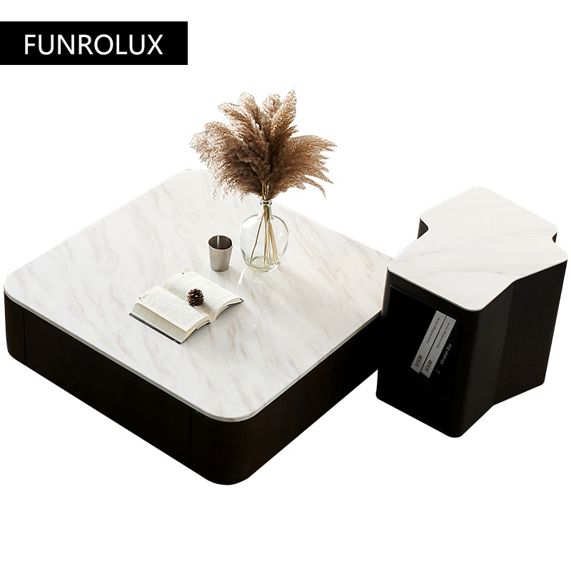 Modern Square marble coffee ta - Coffee Tea Unit reseña y precio