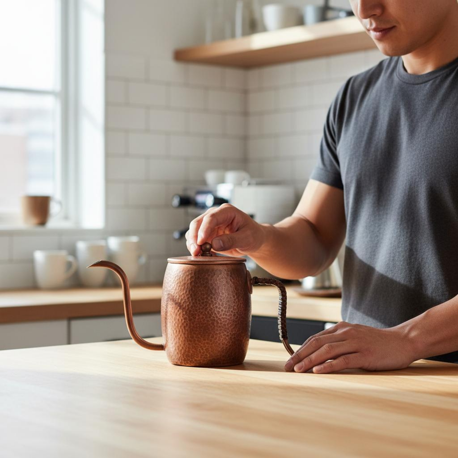 Handmade Copper Coffee Kettle  - Tea And Coffee Kettle reseña y precio