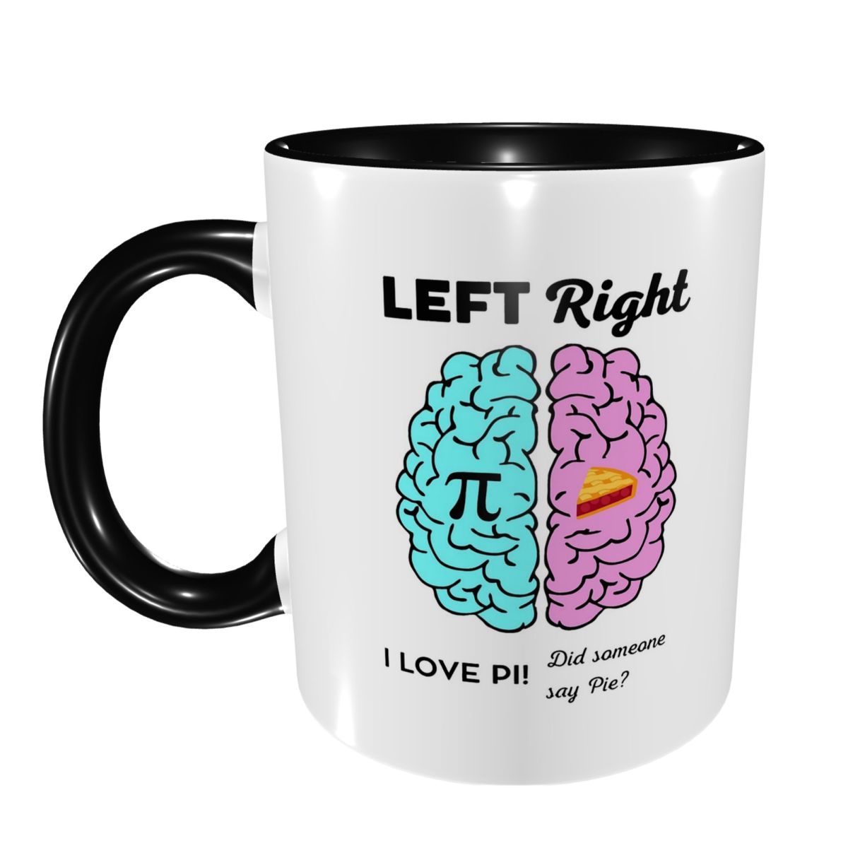 Left Right Brain Hemisphere Pi - Coffee Tea Joke reseña y precio