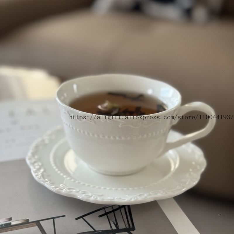 French Light Luxury Embossed F - Coffee Tea Sugar Set reseña y precio
