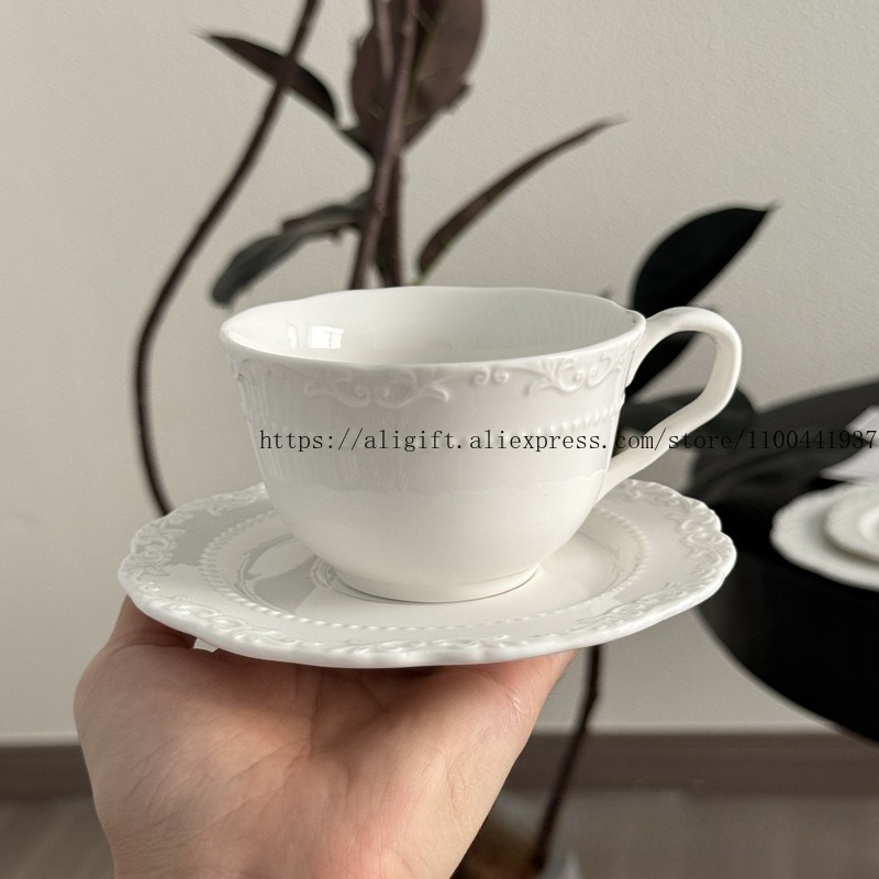 French Light Luxury Embossed F - Coffee Tea Sugar Set reseña y precio