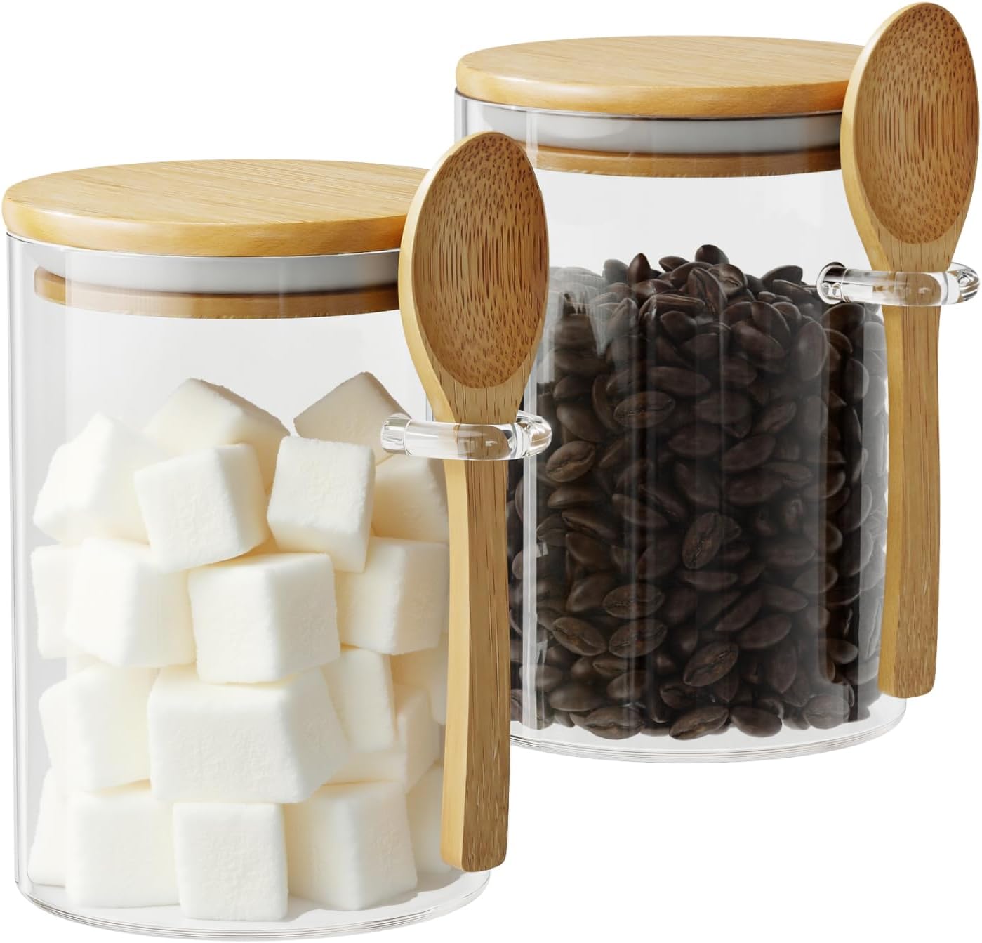2 Pack 15oz Glass Sugar Contai - Coffee Tea Containers reseña y precio