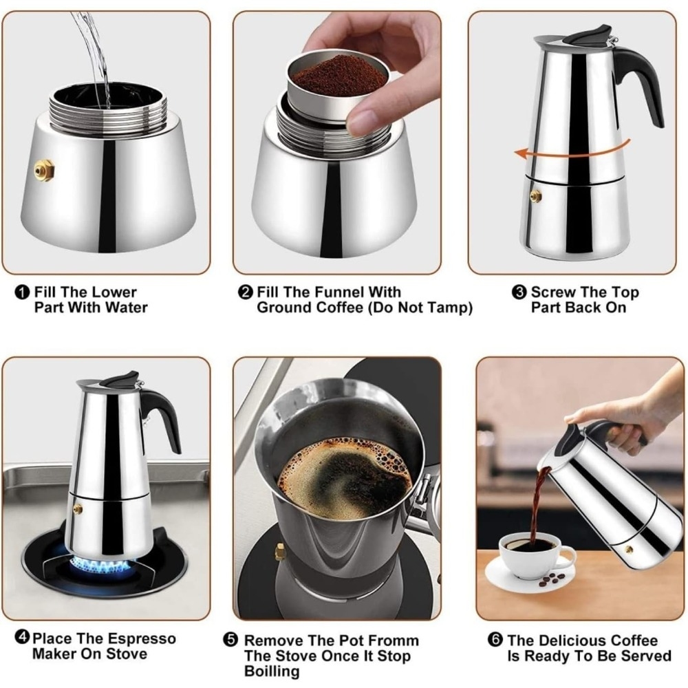 Mocha Coffee Pots Stainless St - Coffee Tea Espresso reseña y precio